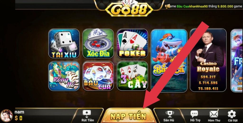 Nạp tiền cho tài khoản Nạp tiền cho tài khoản