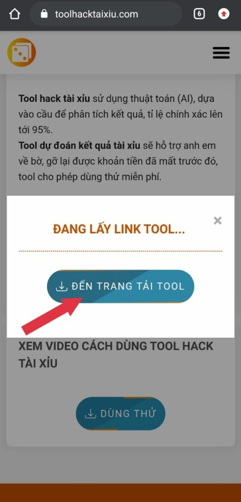 Ban chon click den trang tai tool hack tai xiu